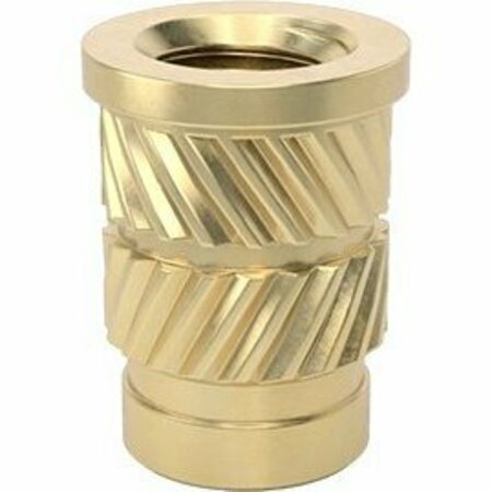 BSC PREFERRED Brass Heat-Set Inserts for Plastic Flanged M5 x 0.80 mm Thread Size 9.5 mm Installed Length, 50PK 97171A350
